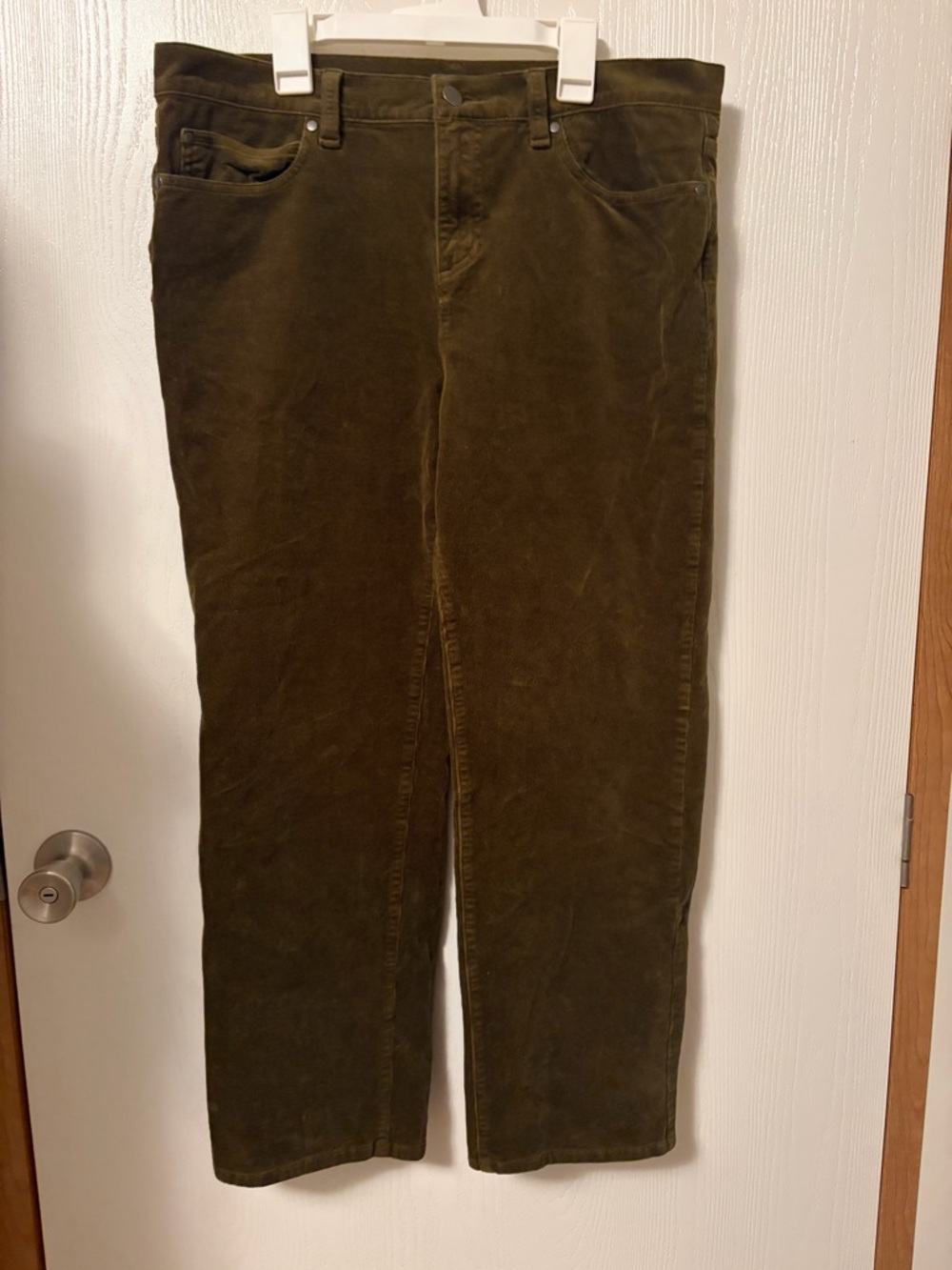 Eileen Fisher High Rise Ankle Straight Leg Corduroy Pants Organic Cotton Med
